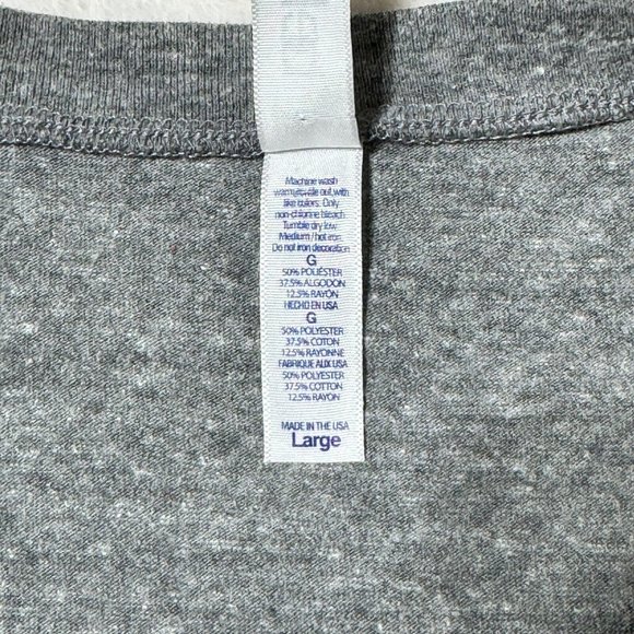 Bella Shirt Women's L Grey "I'm On The Inside" - Made in the USA Casual Tee Top - Picture 4 of 8